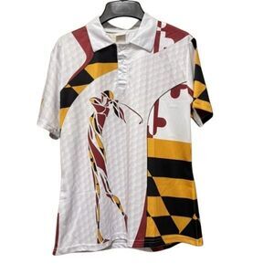 Maryland Flag Women’s Size Medium Golf Polo Shirt Cindy